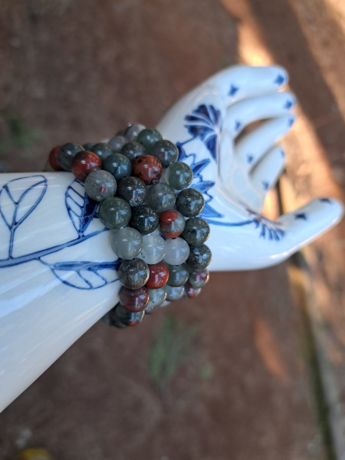 Bloodstone jasper bracelet