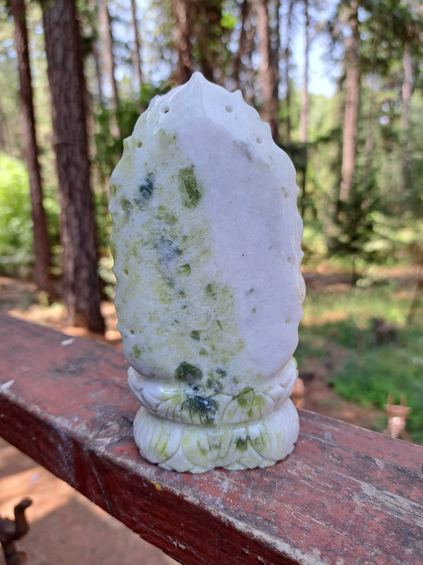 White Jade Buddha Statue