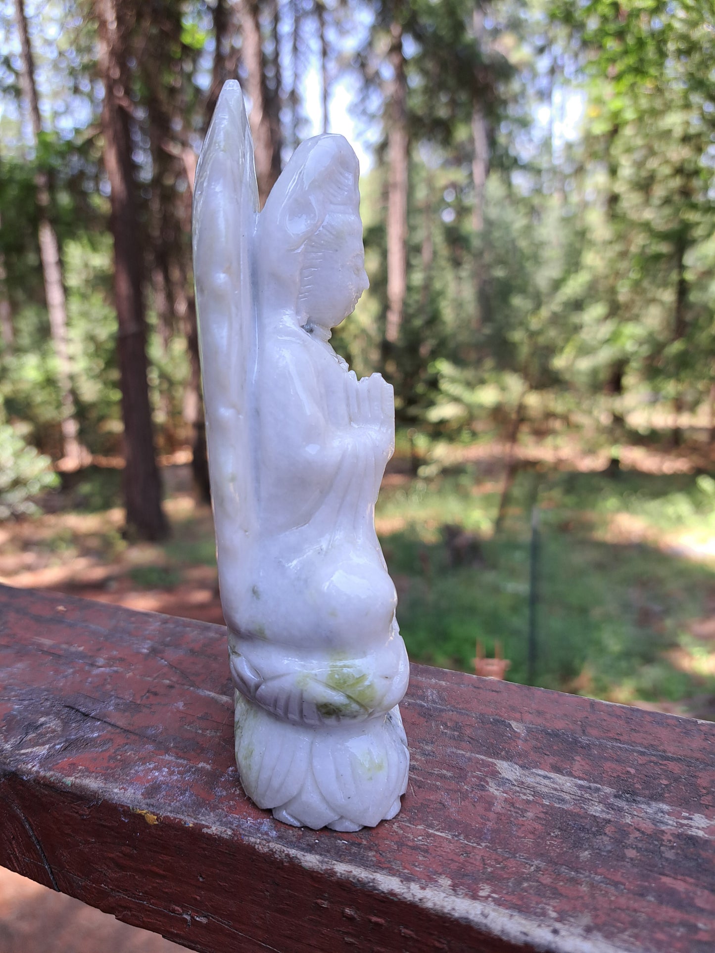 White Jade Buddha Statue