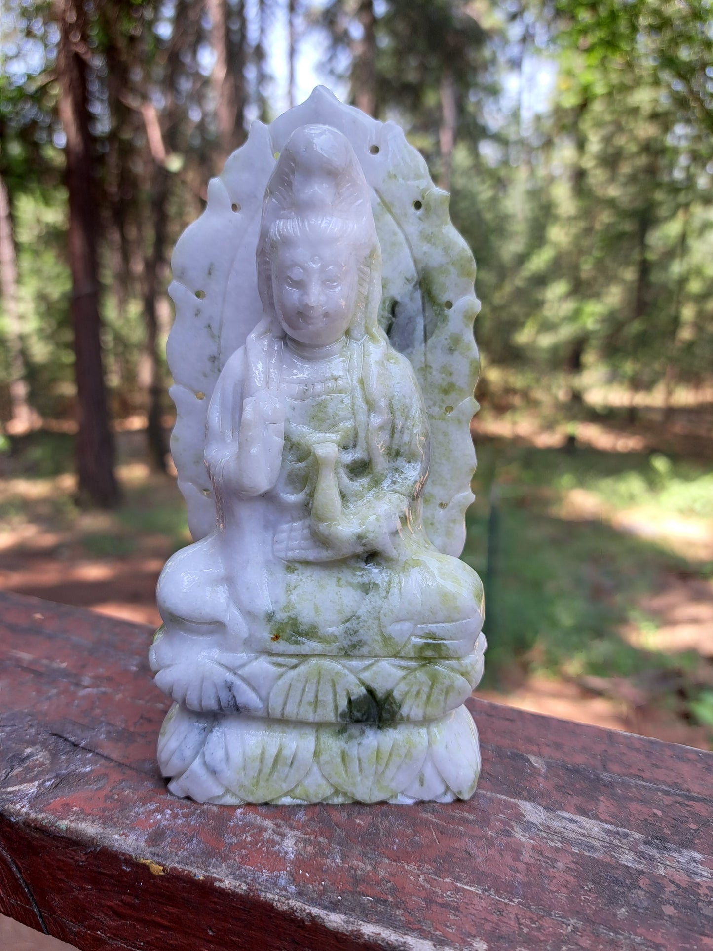 White Jade Buddha Statue