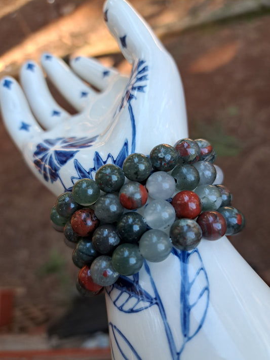 Bloodstone jasper bracelet