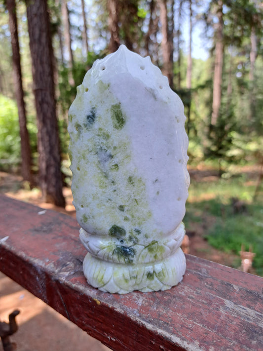 White Jade Buddha Statue